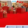 พื้นที่จัดแสดงตกแต่งธีมตรุษจีน ปูพรมสีแดงสดทั่วบริเวณ เพิ่มความโดดเด่นอลังการ