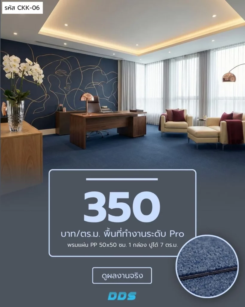 งบคุ้ม ลุคแพง DDS Carpet 350 บาท/ตร.ม. คลิก ddscarpet.com